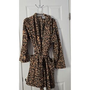 Willow Womans Plus Size Tiger print Robe Size 1X brown & Black